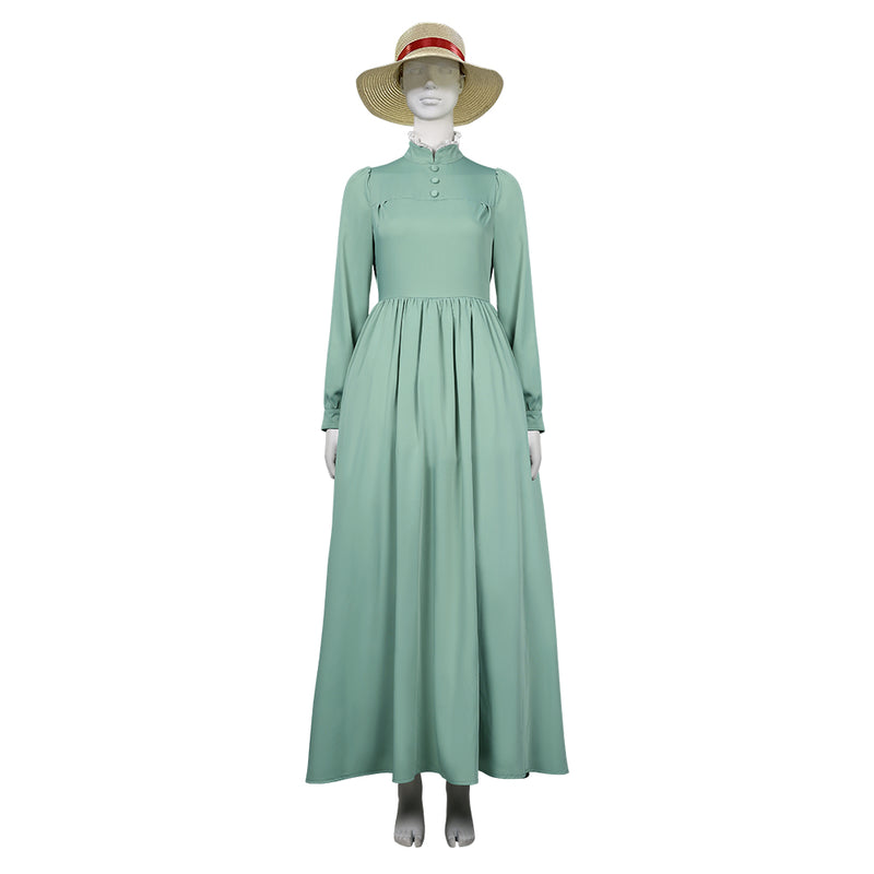 sophie howl's moving castle green dress Howl's Moving Castle Sophie Hatter Green Dress Cosplay Costume