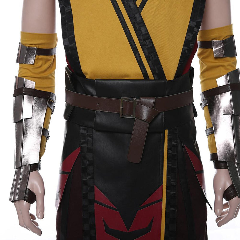 Mortal Kombat 11 Scorpion Outfit Halloween Carnival Suit Cosplay Costume