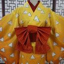Agatsuma Zenitsu Women Kimono Outfits Halloween Carnival Costume Cosplay Costume