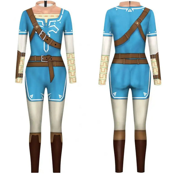 The Legend of Zelda: Breath of the Wild Link Cosplay Costume Jumpsuit Halloween Carnival Party Disguise Suit