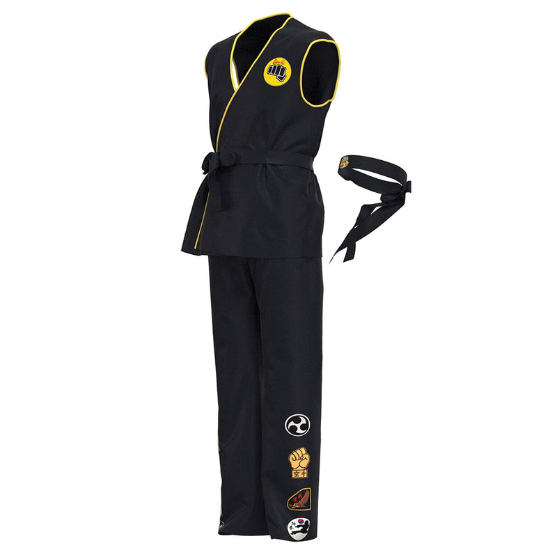 Adult Cobra Kai Top Pants Outfits Halloween Carnival Suit Cosplay Costume