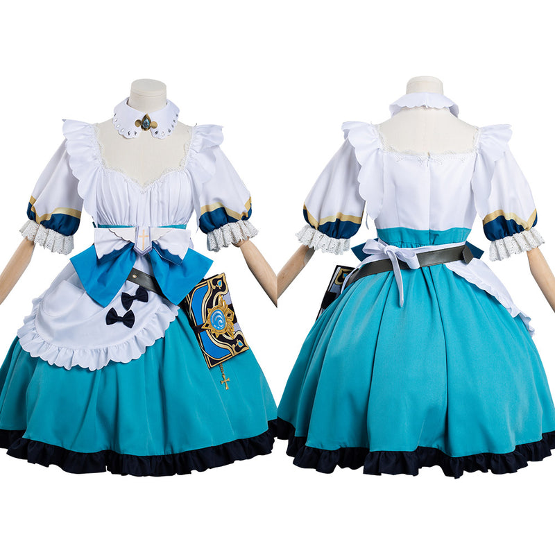 Genshin Impact Barbara Maid Dress Outfits Halloween Carnival Suit Cosplay Costume