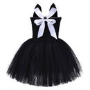 Girls Cartoon Cat Cosplay Costume Dress Halloween Carnival Party Disguise Suit