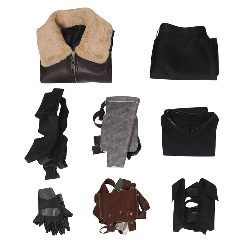 Resident Evil 4 Remake - Leon S.Kennedy Cosplay Costume Coat Pants Gloves Outfits Halloween Carnival Suit