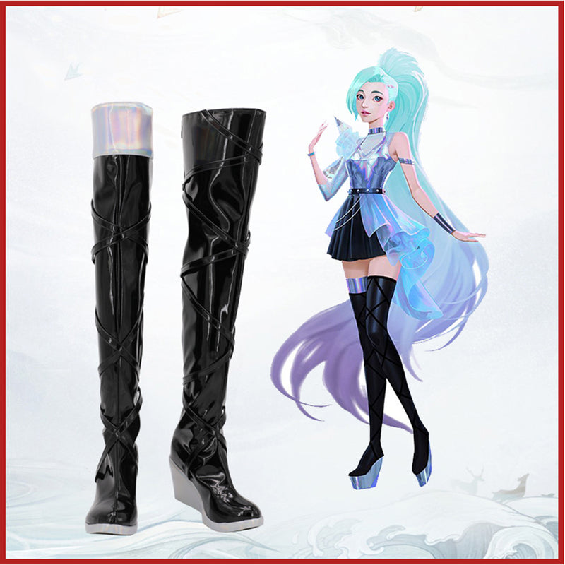 League of Legends LoL Seraphine Boots Halloween Costumes Accessory Custom Made Cosplay Shoes