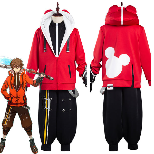 Game STAR SMASH Yu Red Braves Coat Pants Outfits Halloween Carnival Suit Cosplay Costume
