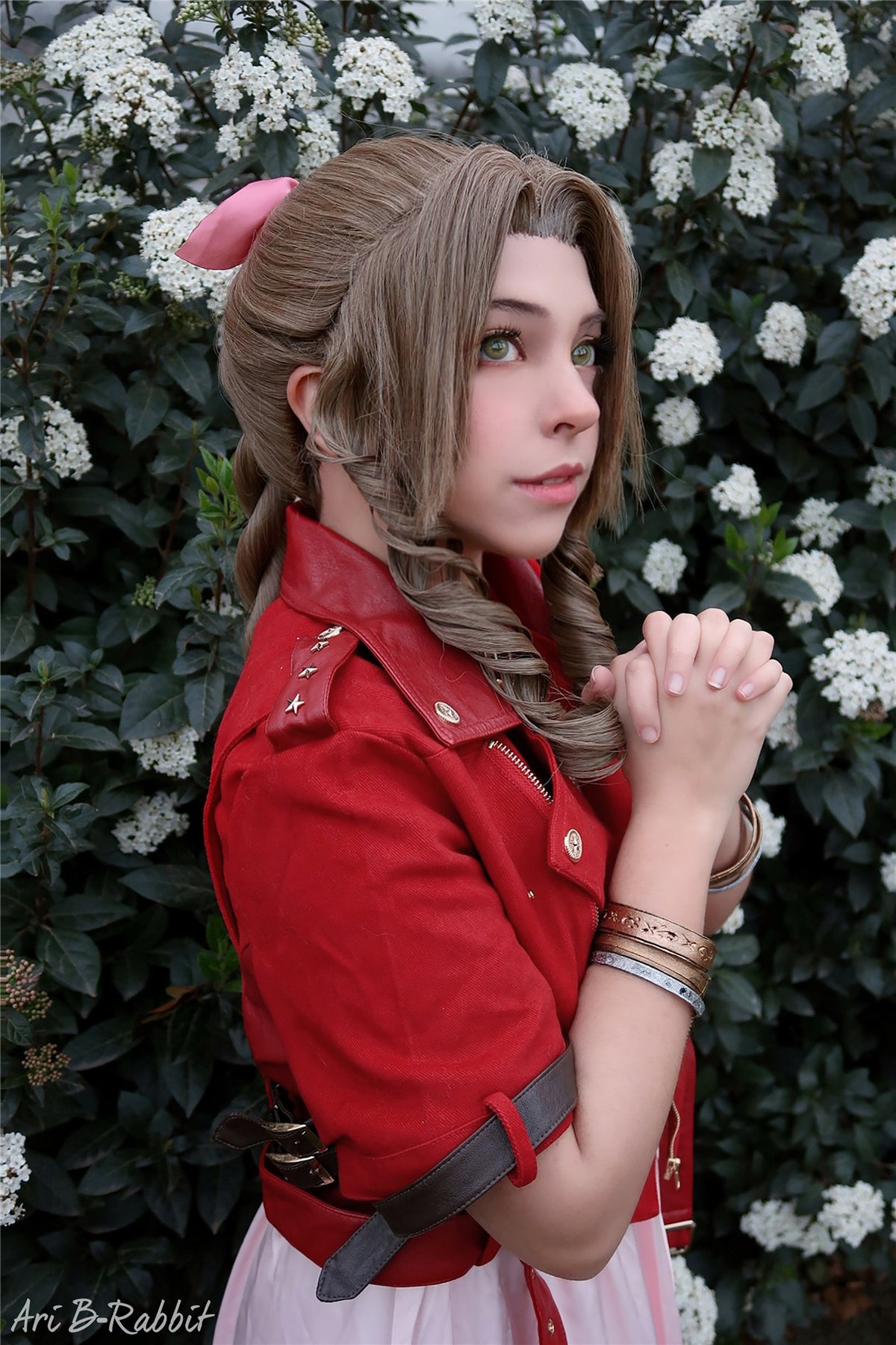 strapless open back dress Final Fantasy VII 7 Aerith Red Dress Cosplay Costume For Sale – Rolecosplay main image 1