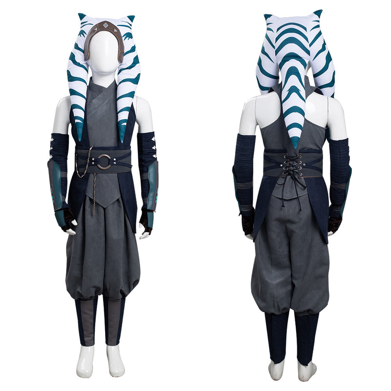 Ahsoka Tano Kids Children Outfits Halloween Carnival Suit Cosplay Costume