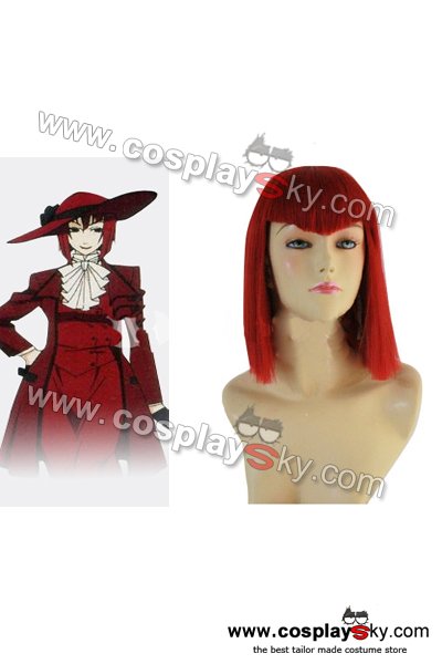 Black Butler Kuroshitsuji Angelina Red Cosplay Wig