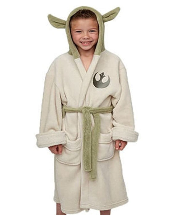 Yoda Jedi Ears Fleece Bathrobe Kids Robe