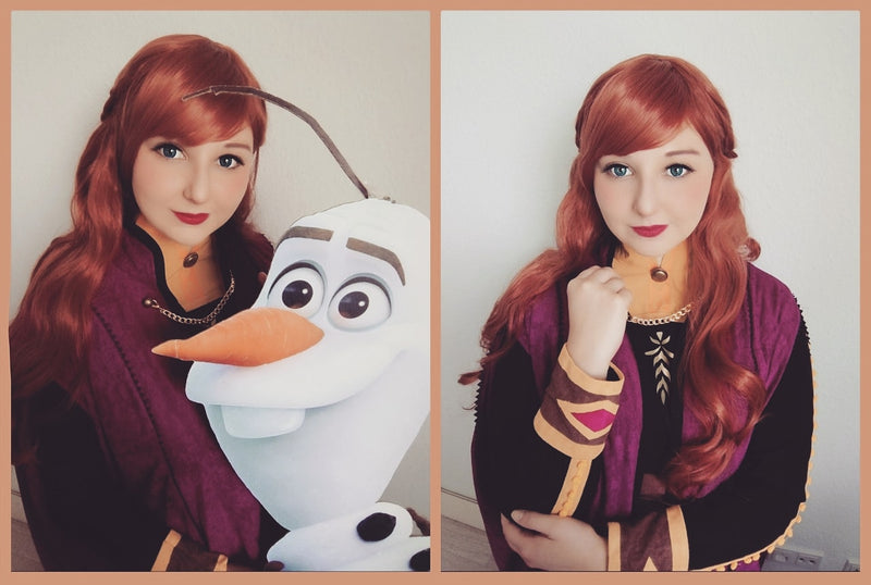 Frozen 2 Anna Costume For Girls, Disney Movie Cosplay Fancy Dress Up, Kids  Princess Dress, Halloween Christmas Birthday Party Costume I