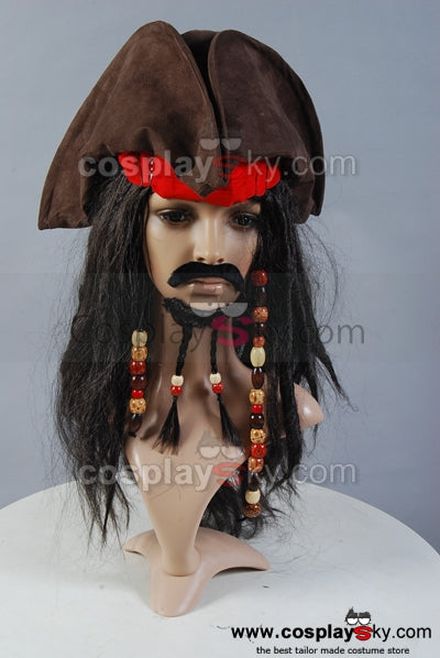Pirates Brown Hat Wig Headband Set