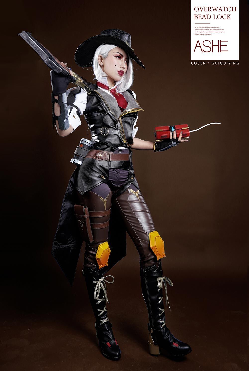 Overwatch Ashe Elizabeth Caledonia Outfit Halloween Carnival Suit Cosp