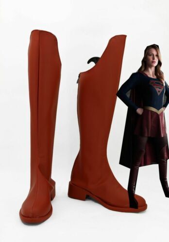 Supergirl Kara Danvers Red Boots Cosplay Shoes