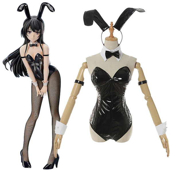 Rascal Does Not Dream of Bunny Girl Senpai-Sakurajima Mai Bunny Girl Jumpsuit Outfits Halloween Carnival Suit Cosplay Costume