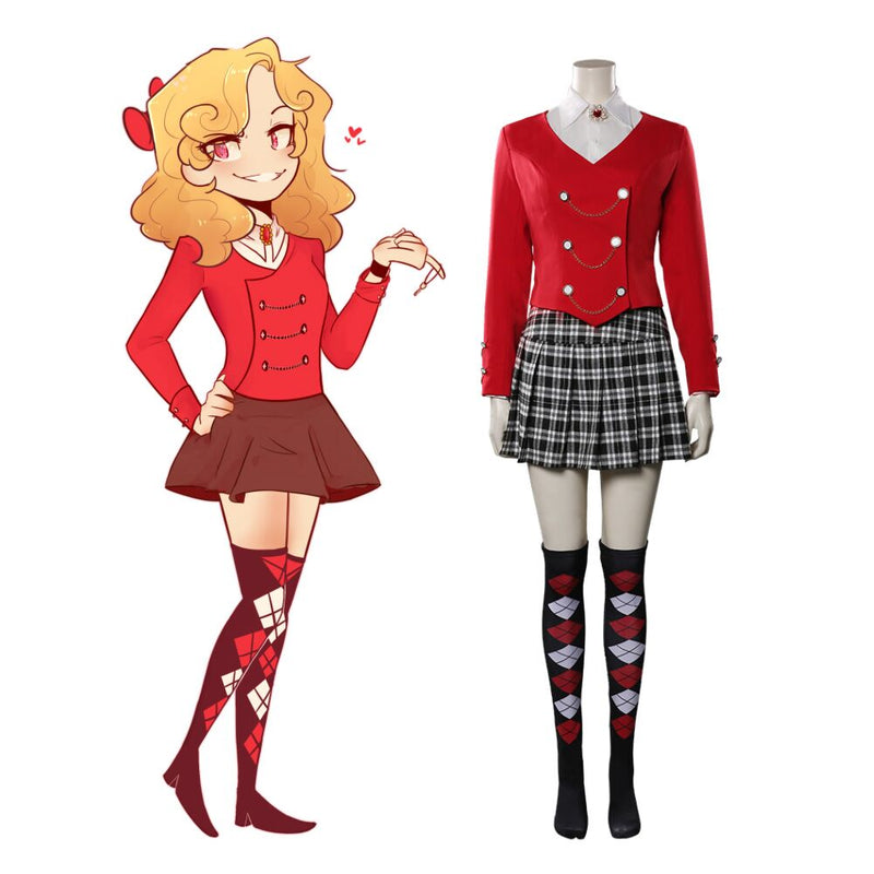 Heathers The Musical-Heather Chandler Uniform Skirt Outfits Halloween Carnival Costume Cosplay Costume