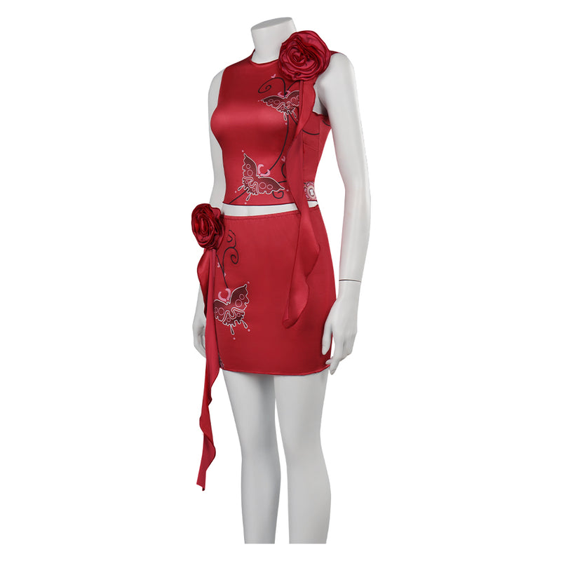 Resident Evil 4 Ada Wong Cosplay Costume Cheongsam Dress Halloween Carnival  Suit