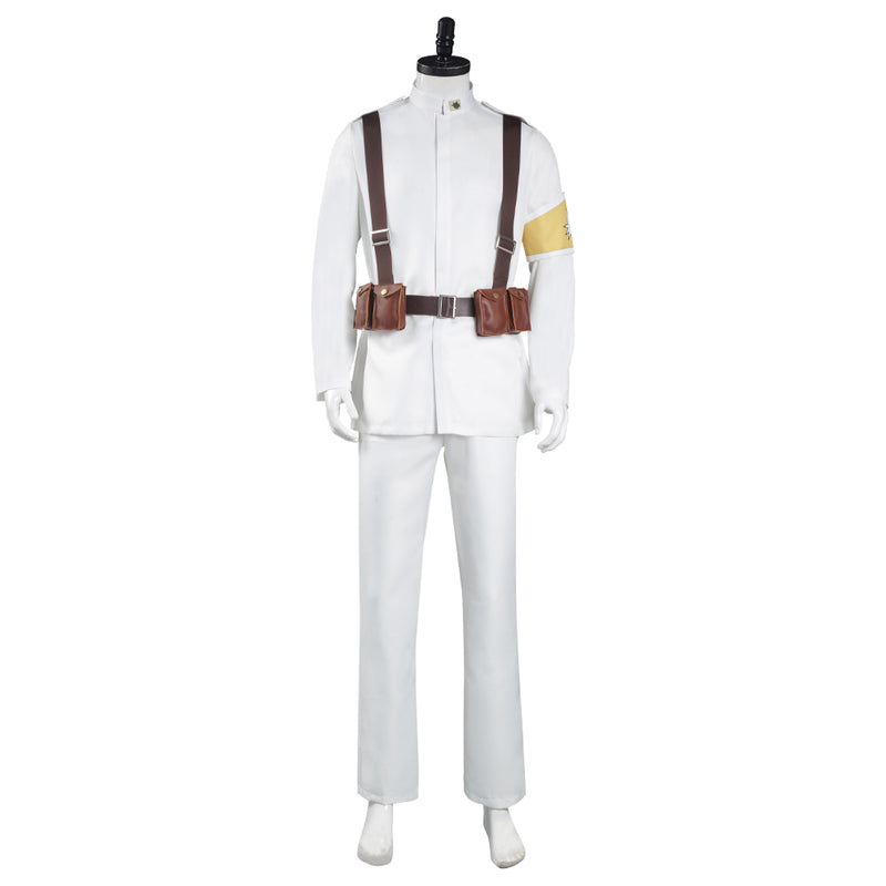 Army White Uniform Outfits Halloween Carnival Suit Cosplay Costume