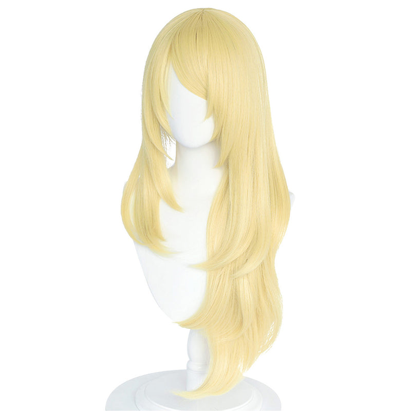 Anime Summer Time Rendering Light Milk Gold Long Straight Hair Cosplay Wig  Prop