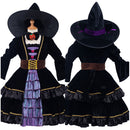 Cat Witch Kids Children Girls Dress Outfit Halloween Carnival Suit Cosplay Costume