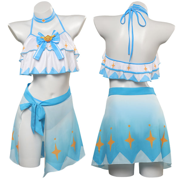 Genshin Impact Lumine Cosplay Costume Swimsuit Halloween Carnival Party Disguise Suit