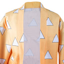 Agatsuma Zenitsu Halloween Carnival Suit with Earrings Belt Cosplay Costume
