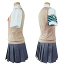 A Certain Scientific Railgun Misaka Mikoto/Shirai Kuroko School Uniform Top Skirt Outfit Halloween Carnival Costume Cosplay Costume
