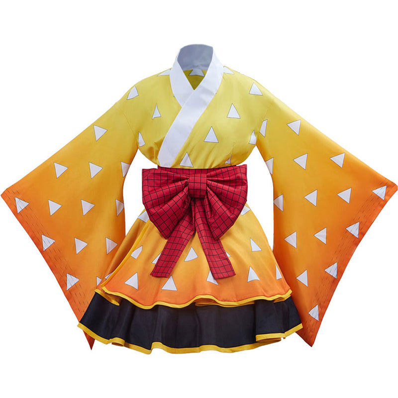  Agatsuma Zen'itsu Cosplay Costume Women Maid Dress Outfits Halloween Party Suit