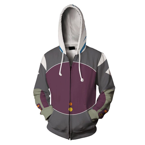 Ahsoka Tano Hoodie 3D Printed Hooded Sweatshirt Unisex Casual Streetwear Zip Up Jacket Coat