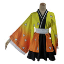 Anime Agatsuma Zenitsu Women Lolita Kimono Dress Party Carnival Halloween Cosplay Costume