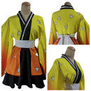 Anime Agatsuma Zenitsu Women Lolita Kimono Dress Party Carnival Halloween Cosplay Costume