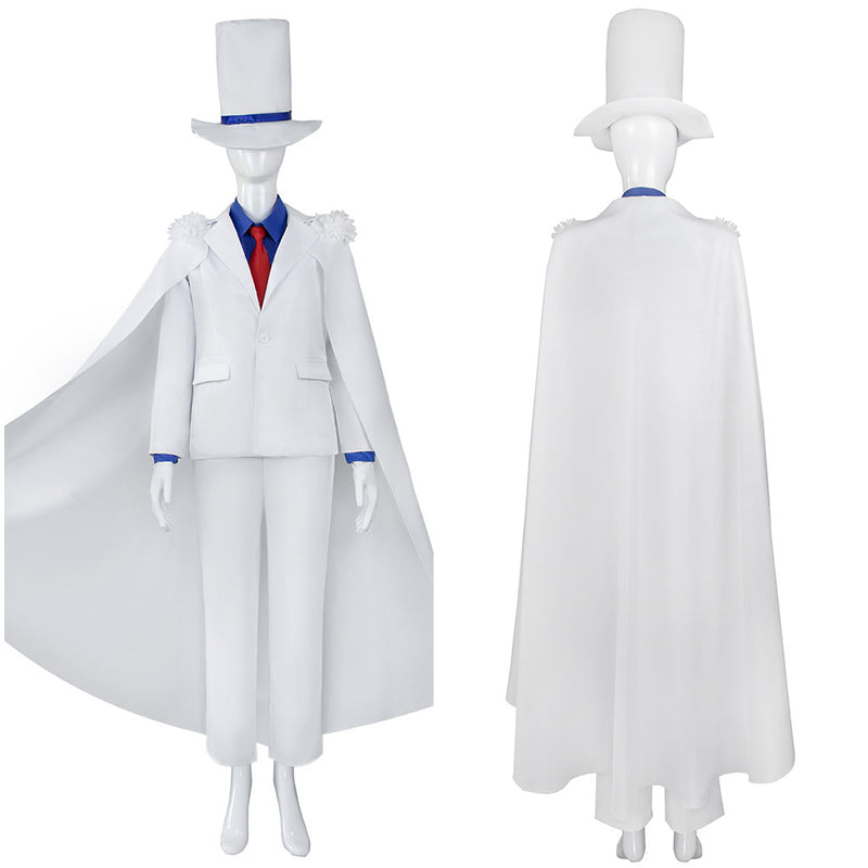 Anime Detective Conan Kaitou Kiddo Kid the Phantom Thief Kid Outfits Party Carnival Halloween Cosplay Costume
