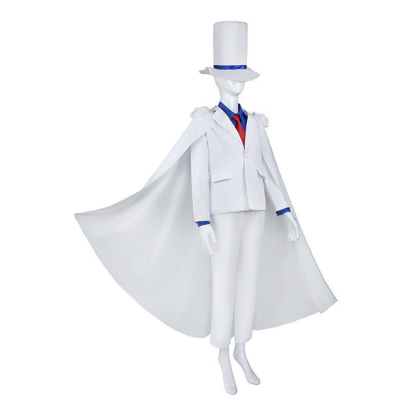 Anime Detective Conan Kaitou Kiddo Kid the Phantom Thief Kid Outfits Party Carnival Halloween Cosplay Costume