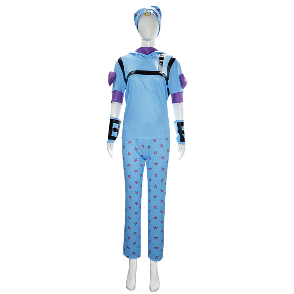Anime JoJo's Bizarre Adventure Johnny Joestar Blue Women Outfits Halloween  Carnival Party Costume in 2023