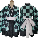 Anime Kamado Tanjiro Women Lolita Kimono Dress Outfits Party Carnival Halloween Cosplay Costume