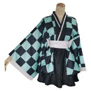Anime Kamado Tanjiro Women Lolita Kimono Dress Outfits Party Carnival Halloween Cosplay Costume