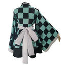 Anime Kamado Tanjiro Women Lolita Kimono Dress Outfits Party Carnival Halloween Cosplay Costume