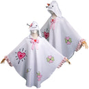 Anime Kanroji Mitsuri White Unisex Ghost Hooded Cape Party Carnival Halloween Cosplay Costume Accessories