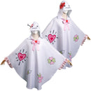 Anime Kanroji Mitsuri White Unisex Ghost Hooded Cape Party Carnival Halloween Cosplay Costume Accessories