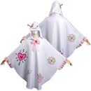 Anime Kanroji Mitsuri White Unisex Ghost Hooded Cape Party Carnival Halloween Cosplay Costume Accessories