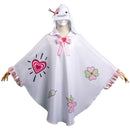 Anime Kanroji Mitsuri White Unisex Ghost Hooded Cape Party Carnival Halloween Cosplay Costume Accessories