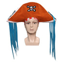 Anime One Piece Buggy Yellow Unisex Pirate Hat Cap Headgear Party Carnival Halloween Cosplay Costume Accessories