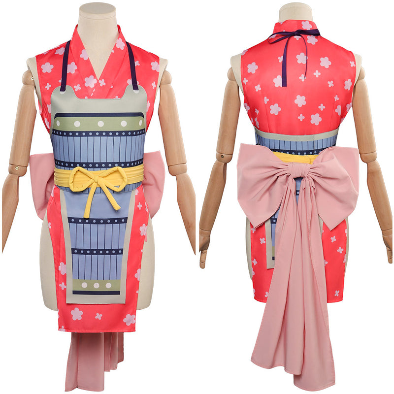 Anime One Piece Nami Adult Women Fantasia Kimono Dress Outfits Halloween Carnival Party Suit