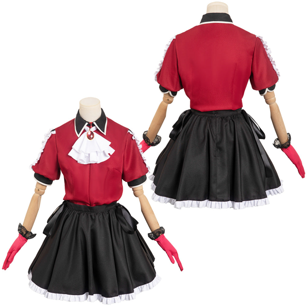 Anime Oshi No Ko Cosplay Arima Kana Singing Children Kids Red Outfits Party Carnival Halloween Cosplay Costume