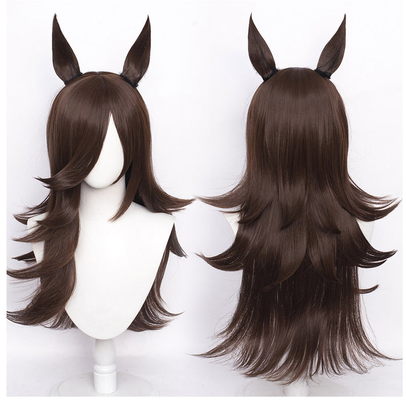 Anime Pretty Derby Rice Shower Cosplay Wig Heat Resistant Synthetic Hair Carnival Halloween Party Props