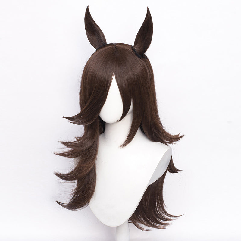 Anime Pretty Derby Rice Shower Cosplay Wig Heat Resistant Synthetic Hair Carnival Halloween Party Props