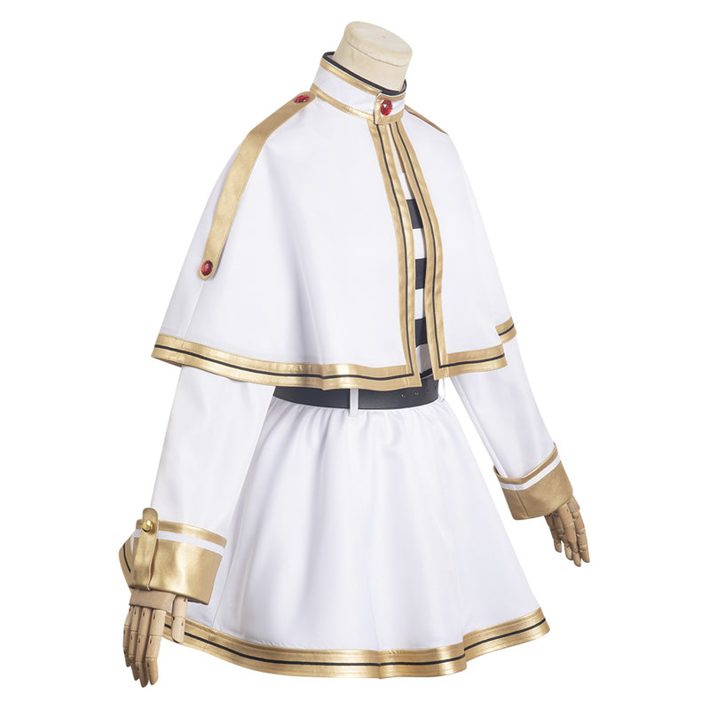 Anime Sousou no Frieren White Frieren Kids Children Outfits Party Carnival Halloween Cosplay Costume