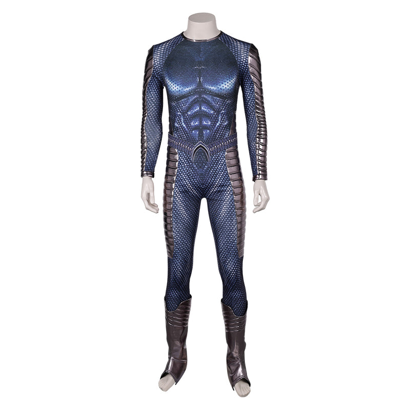 Aquaman and the Lost Kingdom 2023 Movie Arthur Curry Blue Jumpsuit Party Carnival Halloween Cosplay Costume