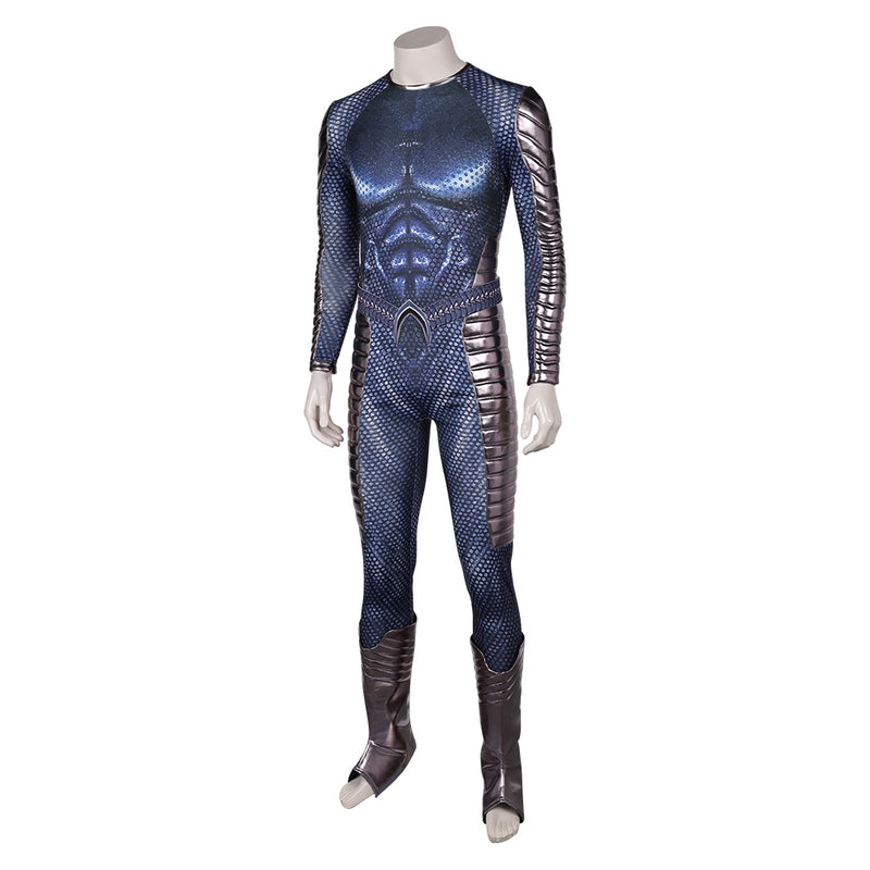 Aquaman and the Lost Kingdom 2023 Movie Arthur Curry Blue Jumpsuit Party Carnival Halloween Cosplay Costume