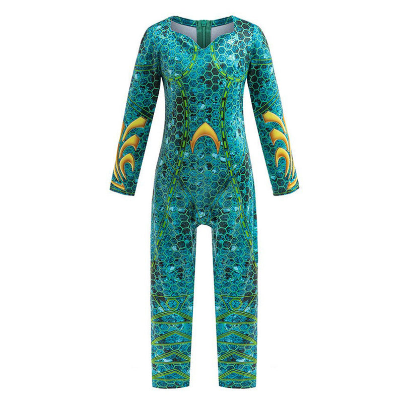 Aquaman and the Lost Kingdom Movie Mera Kdis Children Jumpsuit Halloween Party Carnival Cosplay Costume